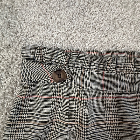 Like new! Topshop plaid brown, black, and red high waisted ruffle top skirt l 10 - Picture 2 of 6